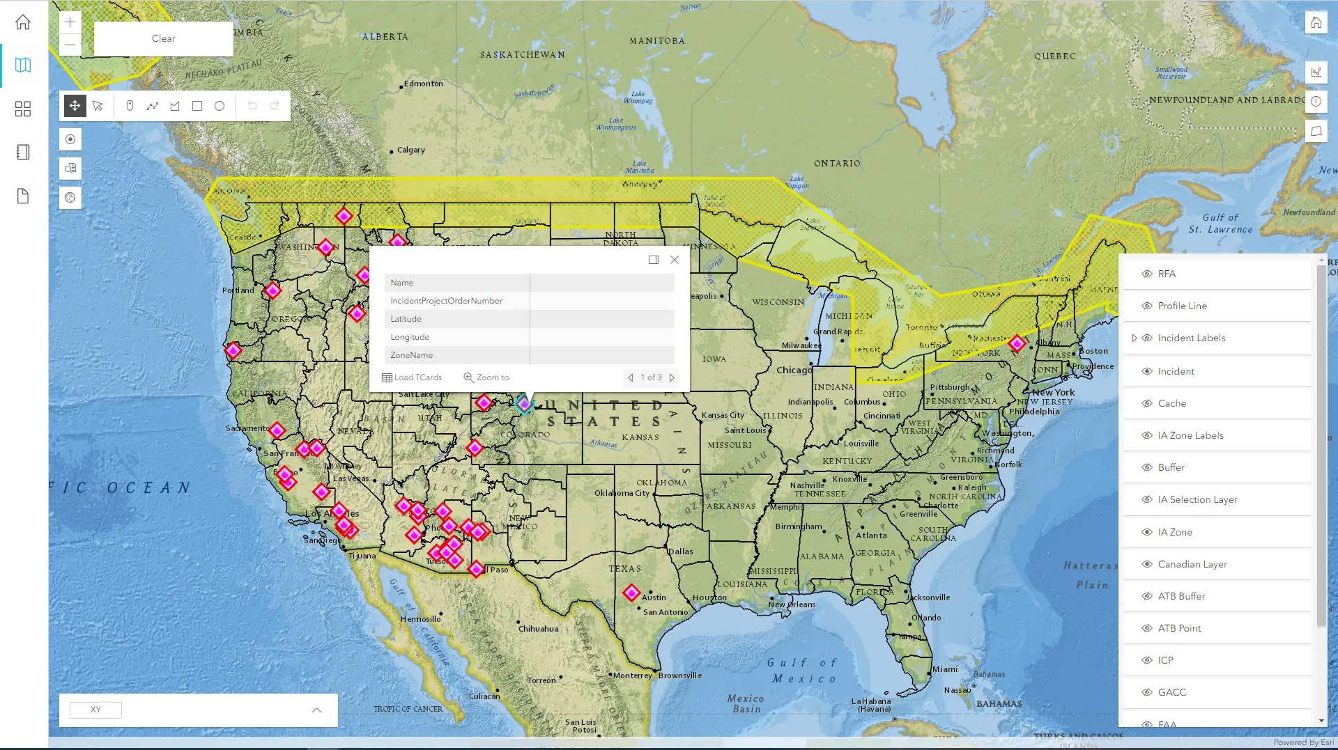 screenshot of the Communication Frequency and Equipment Tracking System application